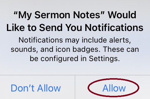 Allow Notifications